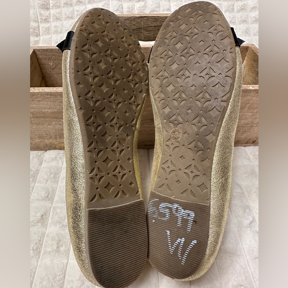 Fossil Gold Flats size 9.5 - Picture 4 of 6